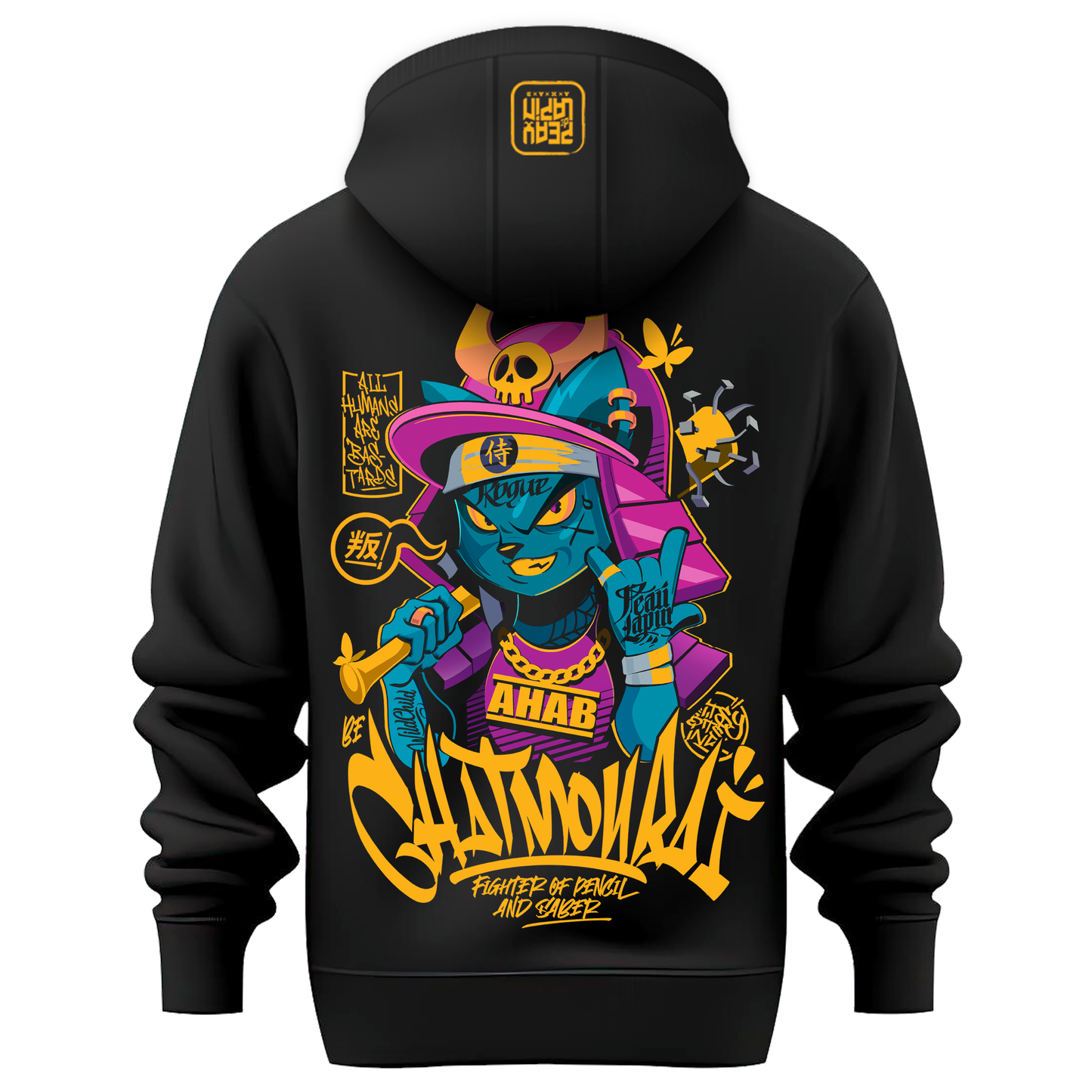 Hoodie BIO "Be Chatmouraï" - REDRAW