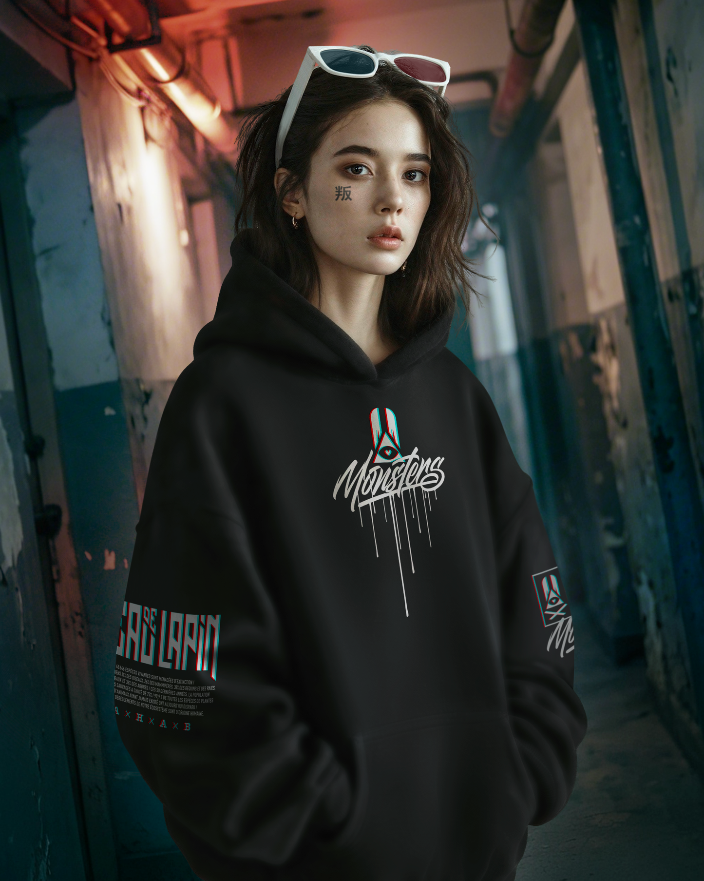 HOODIE OVERSIZE MONSTERS /KUTE OF THE DEAD/ 3D