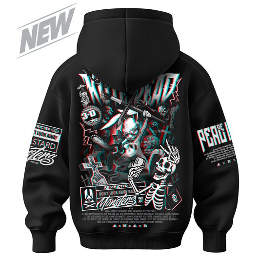HOODIE OVERSIZE MONSTERS /KUTE OF THE DEAD/ 3D