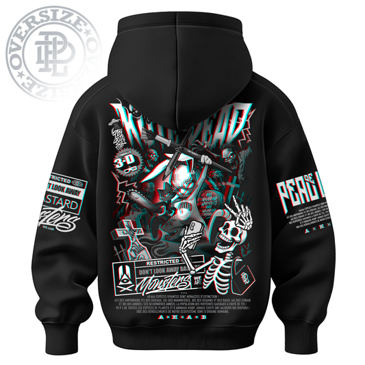HOODIE OVERSIZE MONSTERS /KUTE OF THE DEAD/ 3D