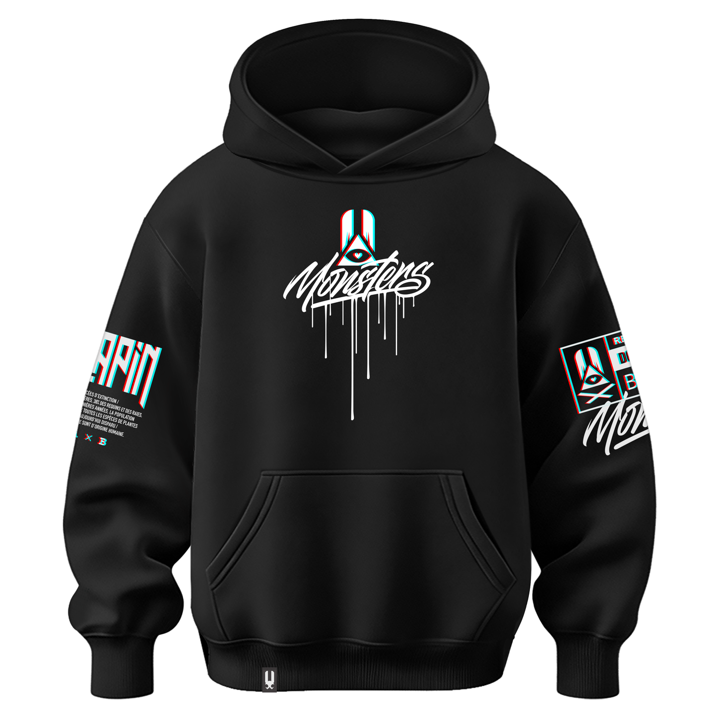 HOODIE OVERSIZE MONSTERS /KUTE OF THE DEAD/ 3D