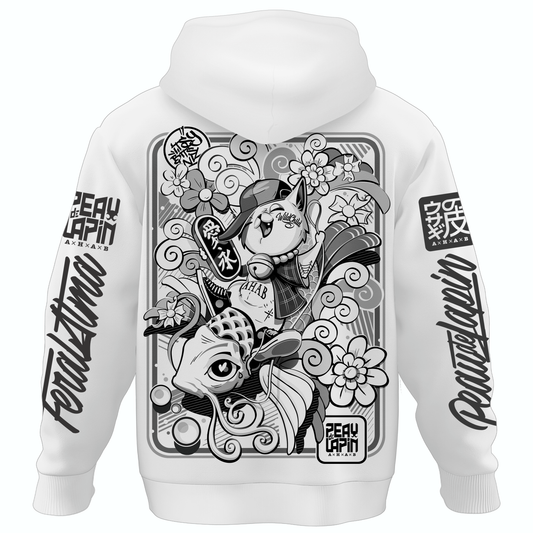 Hoodie BIO "White Manekip'Hop" - ETHIK LABEL