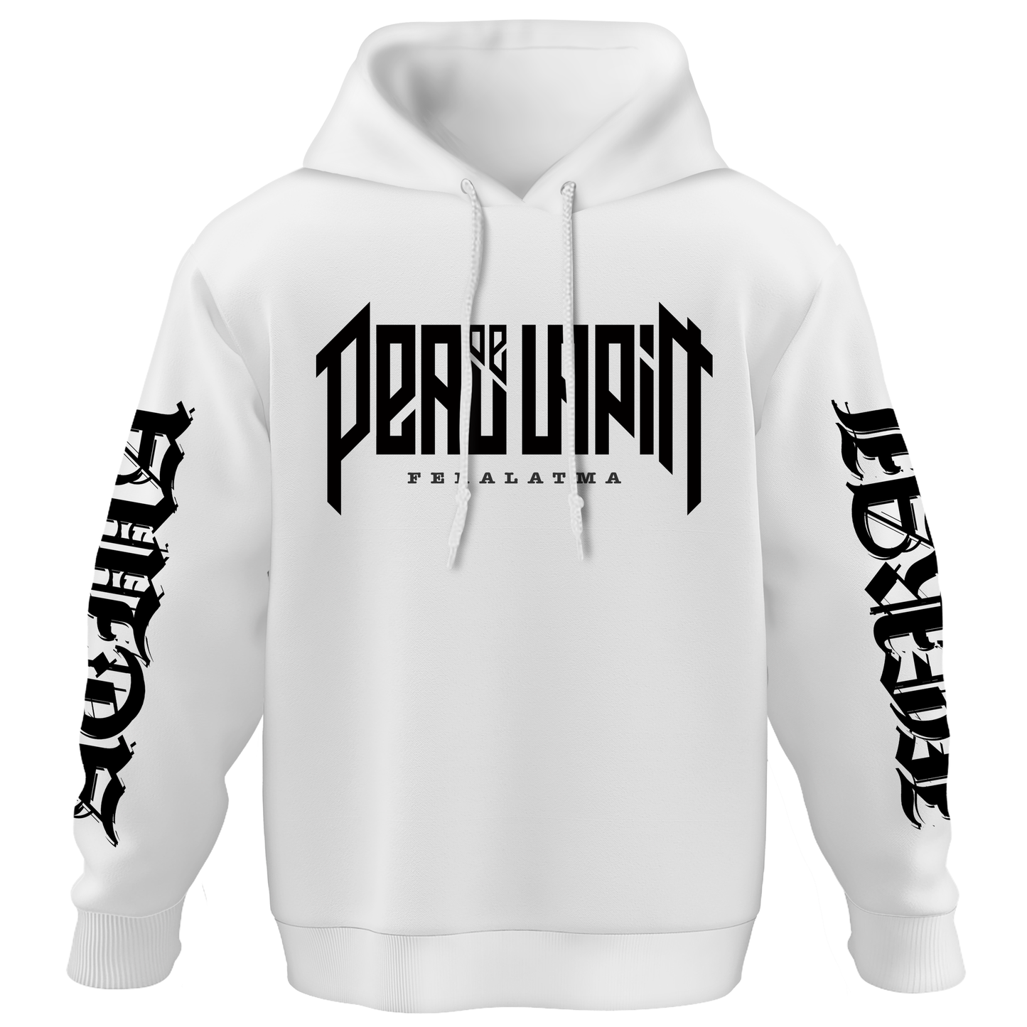 Hoodie BIO "FeralAtma" BLANC - ETHIK LABEL