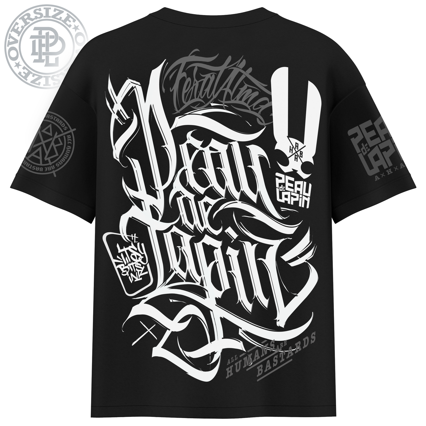 "FeralAtma" black t-shirt - ETHIK LABEL 