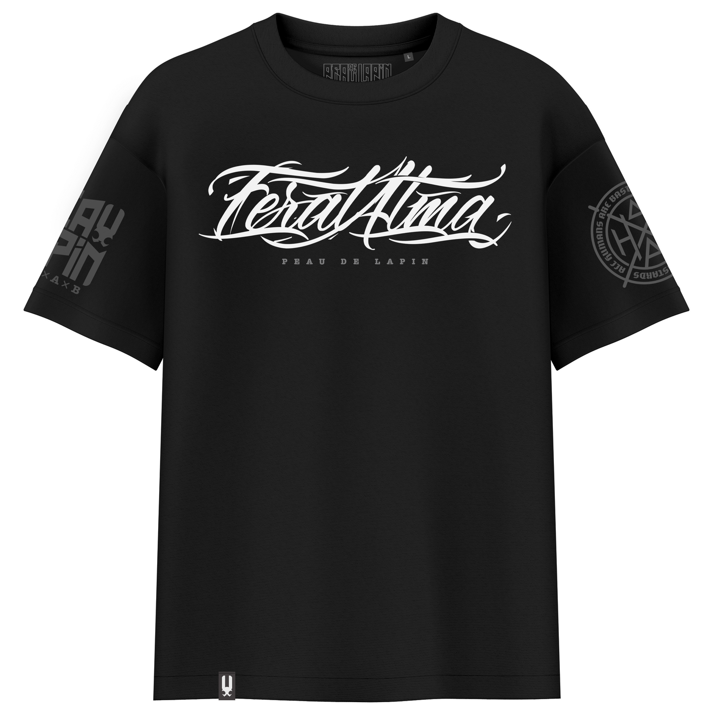 "FeralAtma" black t-shirt - ETHIK LABEL 