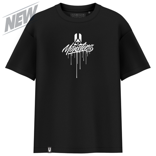 T-SHIRT OVERSIZE MONSTERS /KUTE OF THE DEAD/ NOIR