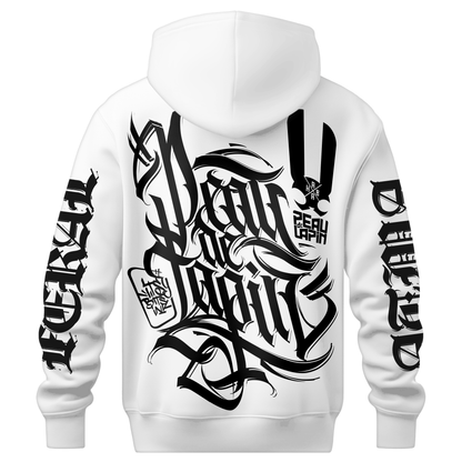 Hoodie BIO "FeralAtma" BLANC - ETHIK LABEL