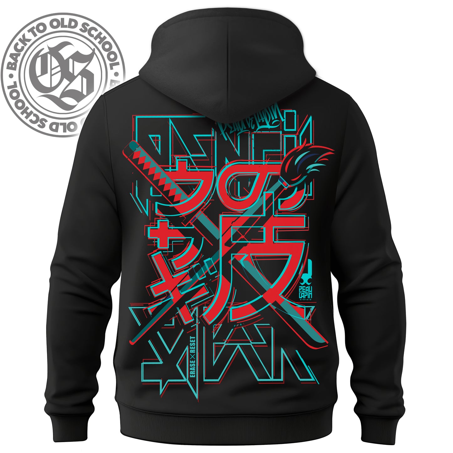 hoodie zippé BIO "ERASExRESET"