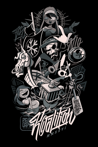 "FeralAtma" black t-shirt - ETHIK LABEL 