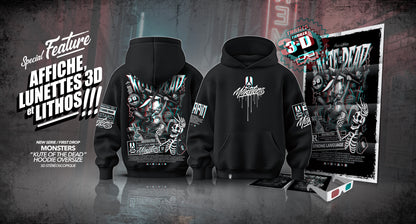HOODIE OVERSIZE MONSTERS /KUTE OF THE DEAD/ 3D