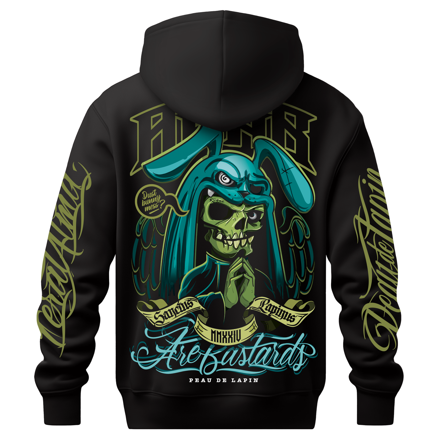 ORGANIC Hoodie "Sanctus Rabbit" - ETHIK LABEL 